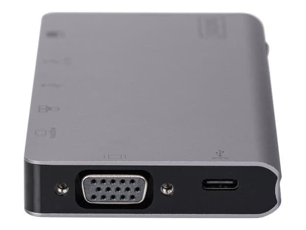 DIGITUS DA-70877 - Dokkingstasjon - USB-C - VGA, HDMI - 1GbE