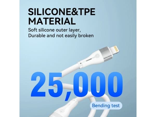 Wozinsky USB-C - Lightning 1 m valkoinen kaapeli (5907769308772)