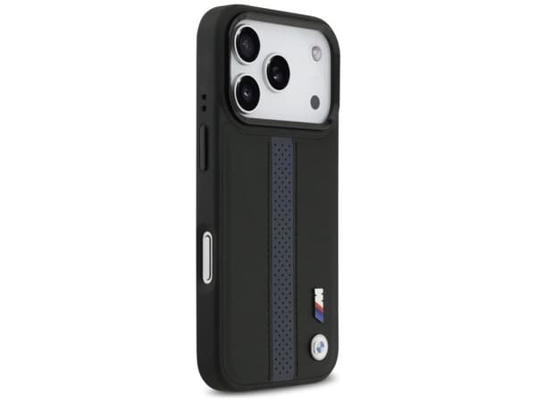 BMW M perforert stripe-logo MagSafe-deksel for iPhone 17 Pro - blå