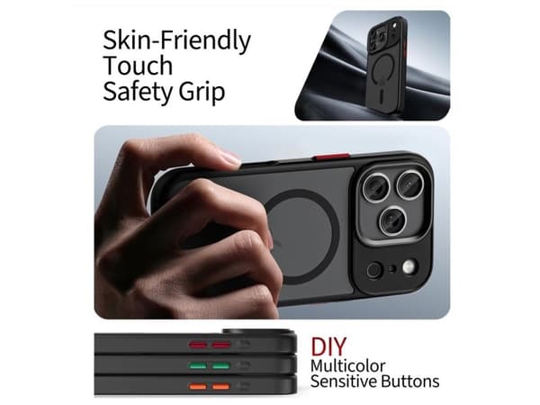Tech-Protect MagMat XT 4-set MagSafe-deksel for iPhone 17 Pro - matt sort