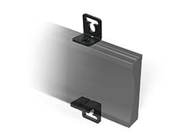B-TECH System X - Monteringskomponent (rail mounting bracket) - ultra-slim - svart