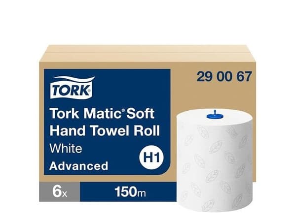 Håndklæderulle Adv soft hvid h1 2lags 6s