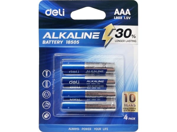 Deli-batterier AAA/R03 4 stk.