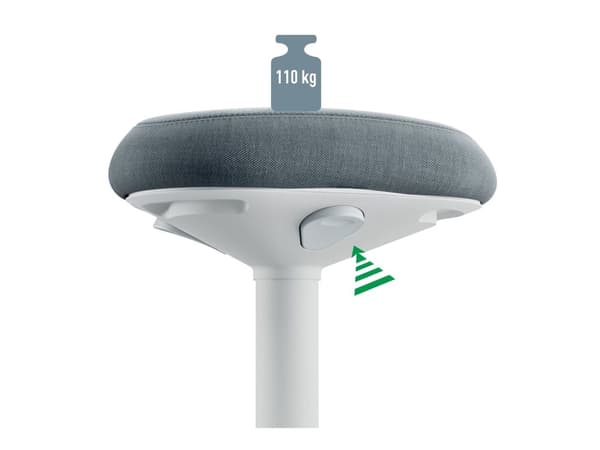 Leitz Ergo Active - Krakk - ergonomisk - triangulær - roterende - 100 % resirkulert stoff - grå