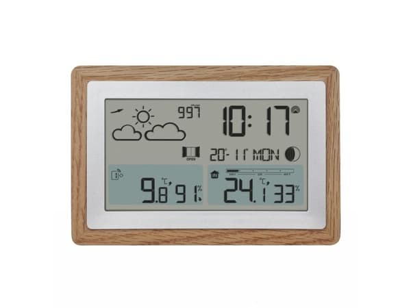 TFA-Dostmann Oak, Ek, Silver, Inomhushygrometer, Inomhustermometer, Utomhushygrometer, Utomhustermometer, hygrometer, Termometer, hygrometer, Termo...