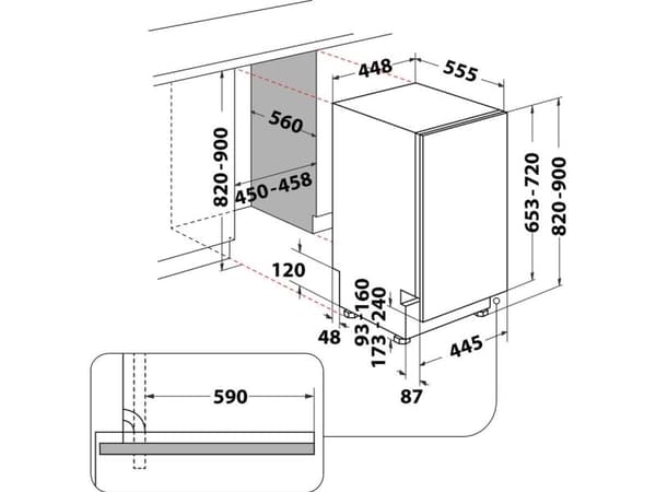 WHIRLPOOL 859991552730 - Diskmaskin - Rostfritt stål