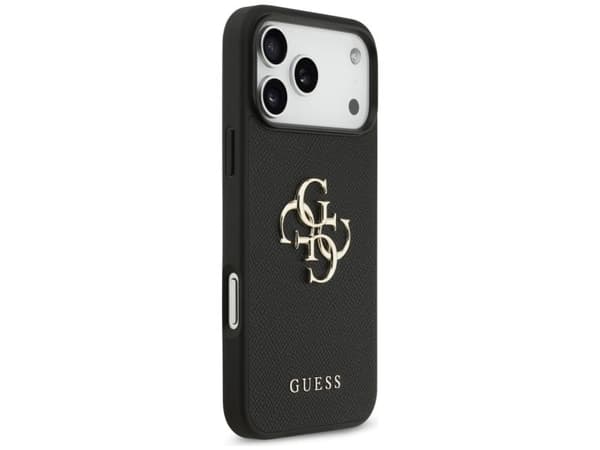 Guess Grained Big 4G &amp; Classic Logo case for iPhone 17 Pro Max - black