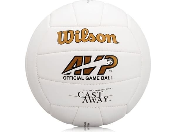 Wilson Cast Away, 18-panel ball, Rød, Hvit, Lær, Utendørs, Bilde, Official
