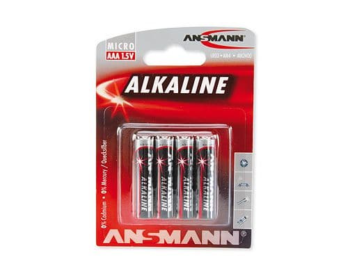ANSMANN Micro - Batteri 4 x AAA - alkaliskt