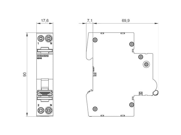 Siemens 5SV6016-7KK16, 6000 A, IP20
