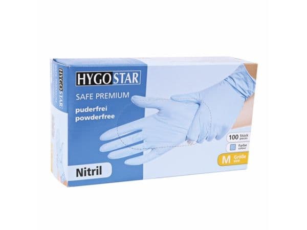 Engångshandskar M Excellent Safe Premium, nitril, blå (förpackning 100 st)