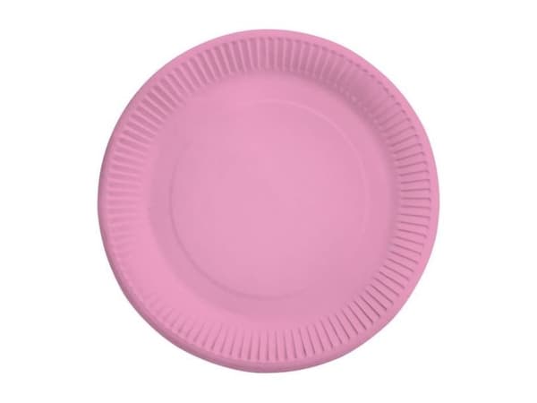 Pink paptallerkner 23 cm