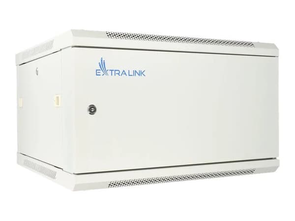 Extralink ASP - Rack skåp - 600x600 mm - väggmontering - grå - 6U - 19"