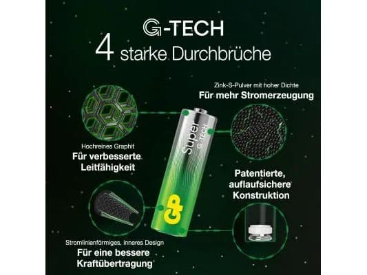 GP Super Alkaline - Batteri AAA / LR03 - Alkaline