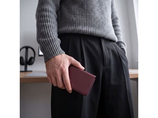 Tech-Protect Wallet case for Xiaomi Redmi Note 17 Pro 5G - burgundy