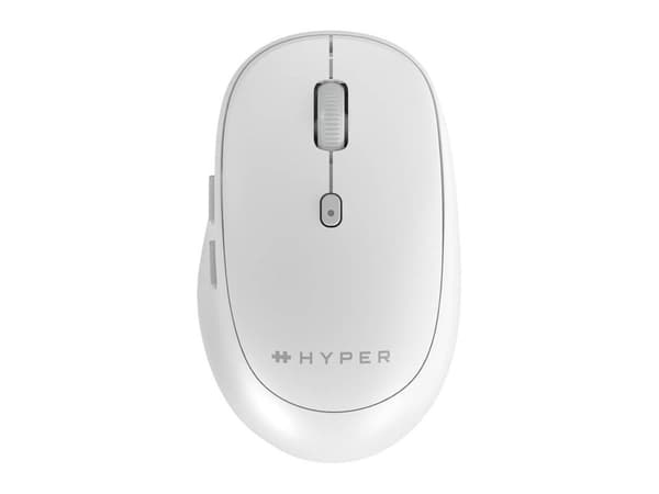 HYPER HS2100GL, Høyre hendt, Bluetooth, 2400 DPI, Grå, Hvit