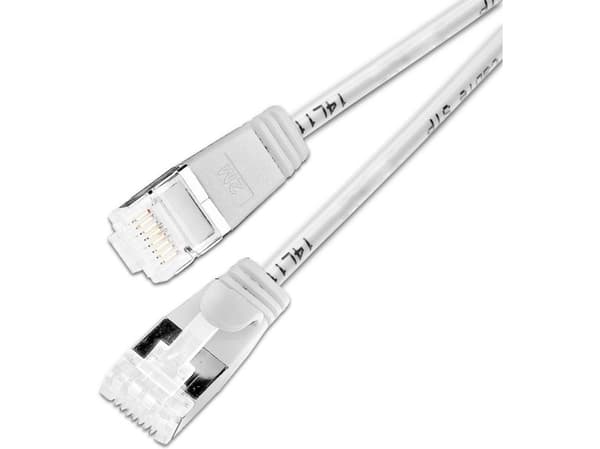Wirewin SLIM -LS-K6A 2.0 WT 60, 2 m, Cat6a, U/FTP (STP), RJ-45, RJ-45, Hvit