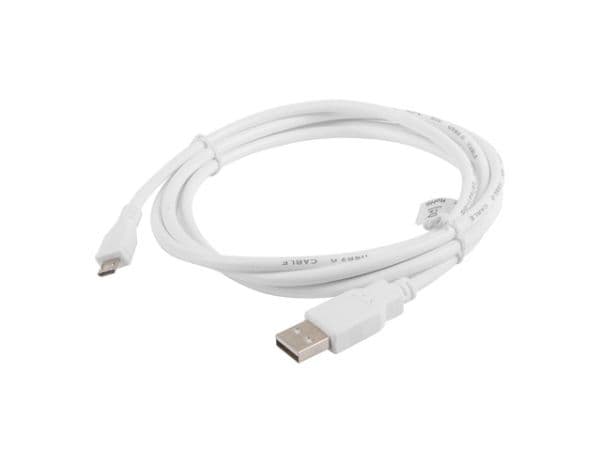 Lanberg - USB-kaapeli - USB (uros) - Micro-USB Type B (uros) - USB 2.0 - 1,8 m - valkoinen