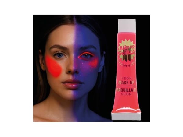 Neonröd UV-sminkning, 10 ml