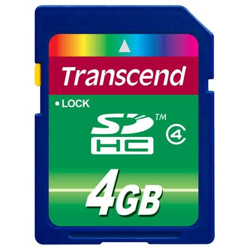 Transcend - Flash-minneskort - 4 GB - Class 4 - SDHC