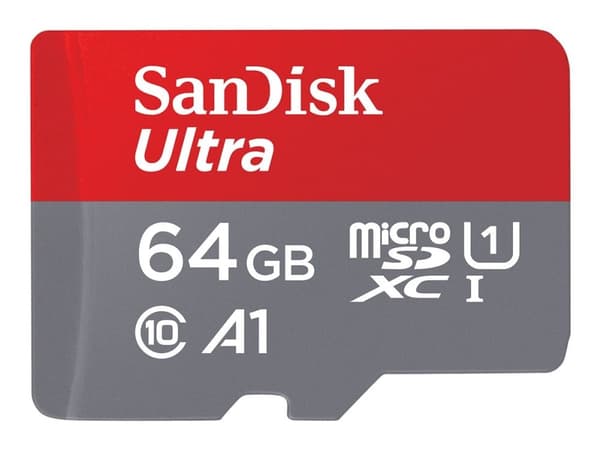 SanDisk Ultra - Flash-muistikortti (microSDXC-SD-sovitin mukana) - 64 GB