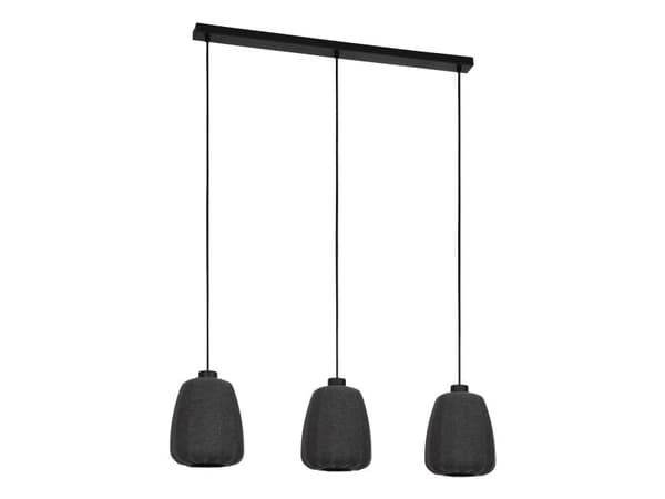 EGLO BARLASTON langbordslampe 3L E27 sort/grå
