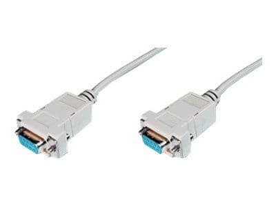 ASSMANN - Nollamodeemikaapeli - DB-9 (naaras) - DB-9 (naaras) - 1,8 m - sormiruuvit - beige
