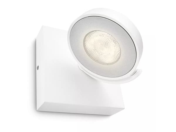 Philips Dimmable LED Clockwork-spotlys til tak/vegg, Overflateegnet, Ikke-utskiftbare pærer, 1 ampuller, LED, 2700 K, Hvit