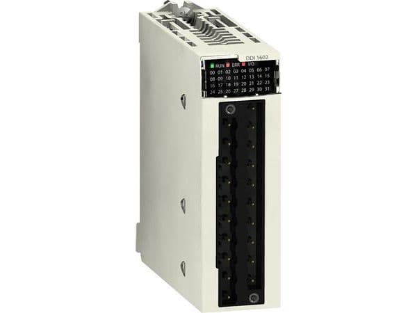 Modicon M340, 16 ind 24V DC, BMXDDI1602