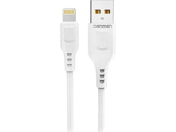 Denmen USB-A - Lightning USB-kabel 1 m vit (29347)