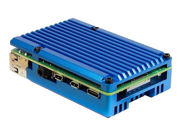 Inter-Tech 88887360, Kotelo, Raspberry Pi, Raspberry Pi, Sininen, Alumiini, 86 mm