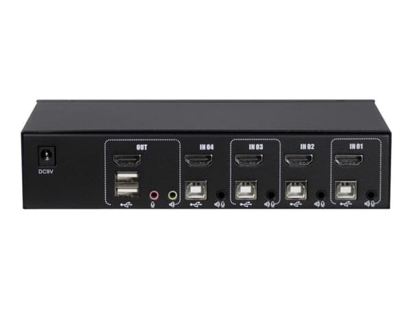 Argus KVM AS-41HA - KVM / lydsvitsj - 4 x KVM/lyd - stasjonær