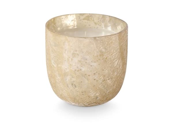 ILLUME Winter White Crackle glas doftljus, vit