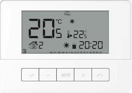 Kablet romregulator T-4.1, hvit STT-4.1WH