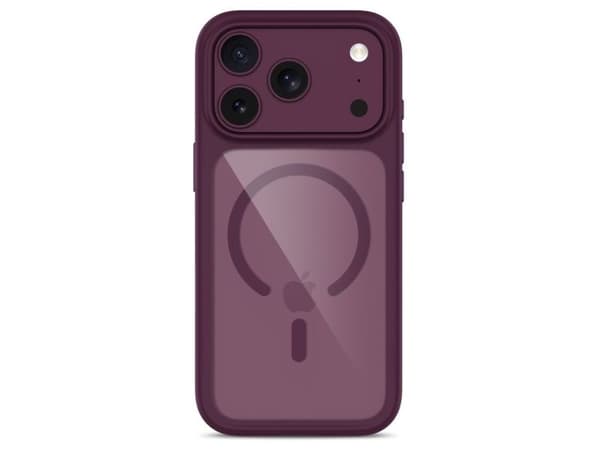 Tech-Protect MagOne CC MagSafe Case + Tempered Glass 2-Pack for iPhone 18 Pro Max / 17 Pro Max - Clear Burgundy