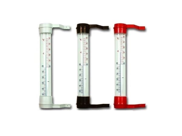 Termometer innendørs/utendørs brun 27 cm