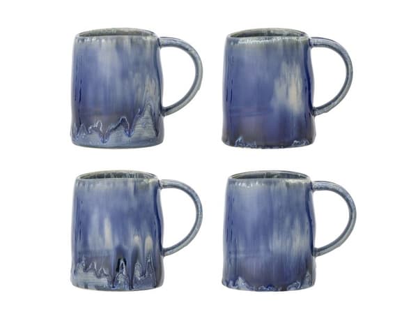 Bloomingville mugg blå keramik