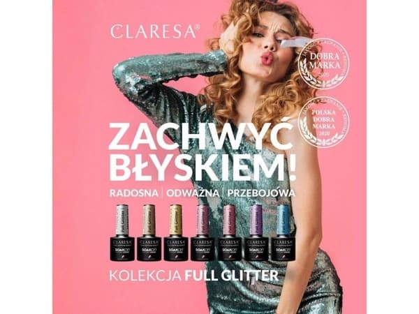 Claresa Full Glitter UV nagellack 5 ml - 5-pack