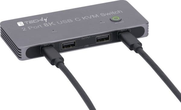 Techly IDATA KVM-DPC8K, 8K Ultra HD, musta