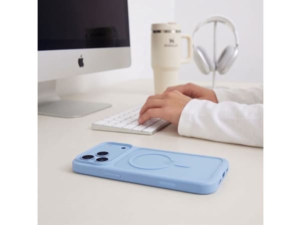 Tech-Protect Magmat Magsafe CC Case for iPhone 18 Pro Max / 17 Pro Max - Light Blue Matte