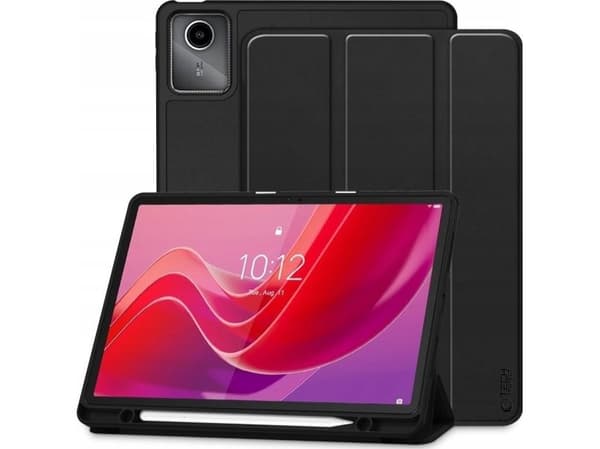 Tech-Protect surfplånbok/etui för Lenovo Tab M11 med pennhållare, svart