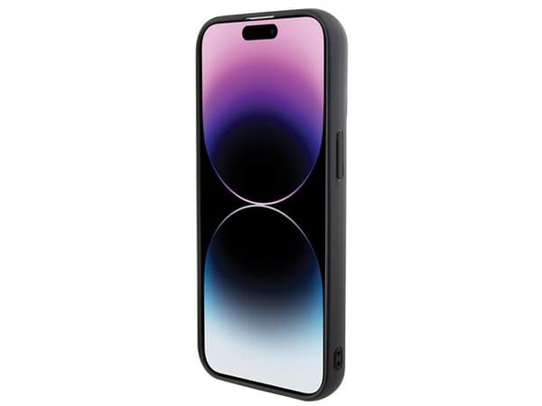 Karl Lagerfeld 3D Rubber Multi Logo Case for iPhone 15 - black