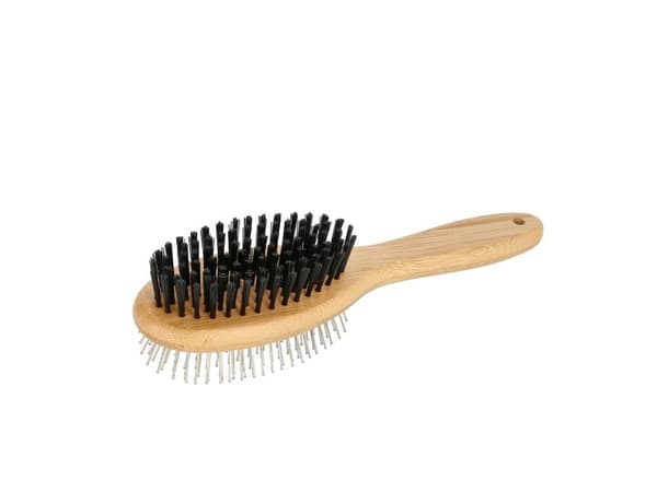 Dogman Borste 2-i-1 Bamboo M 22cm