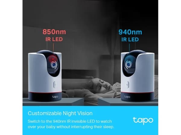 TP-Link Tapo C225, IP-säkerhetskamera, inomhus, Trådlös, CE, RCM, WEEE, EAC, Bord, Svart, Vit