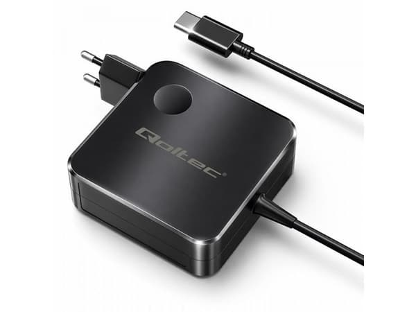 Qoltec GaN 100 W USB-C PD 5-20V 3-5A strømadapter