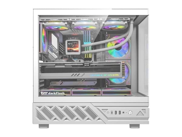 DarkFlash DS950 computer case (white) + 6 fans