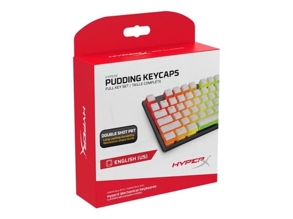 HyperX Pudding Keycaps - Keycap sett - transparent hvit