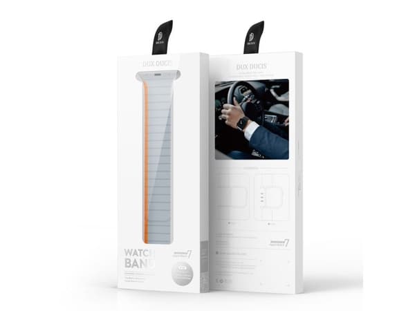 DUXDUCIS magnetisk stropp Dux Ducis Strap (LD Version) Apple Watch 4/5/6/7/SE/8 40/41 mm grå/oransje