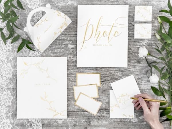 PartyDeco WS5-019ME, guld, 1 kort