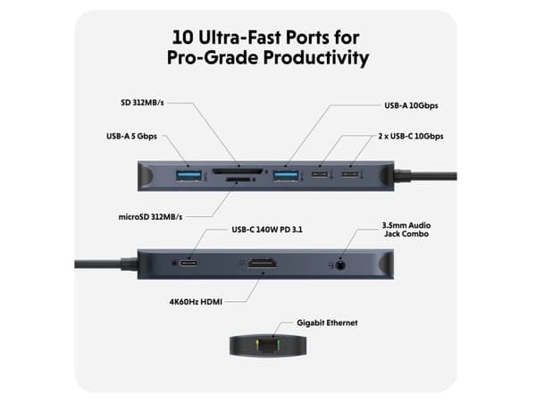 HYPER HD 10-in-1 USB-C Hub Gen.2